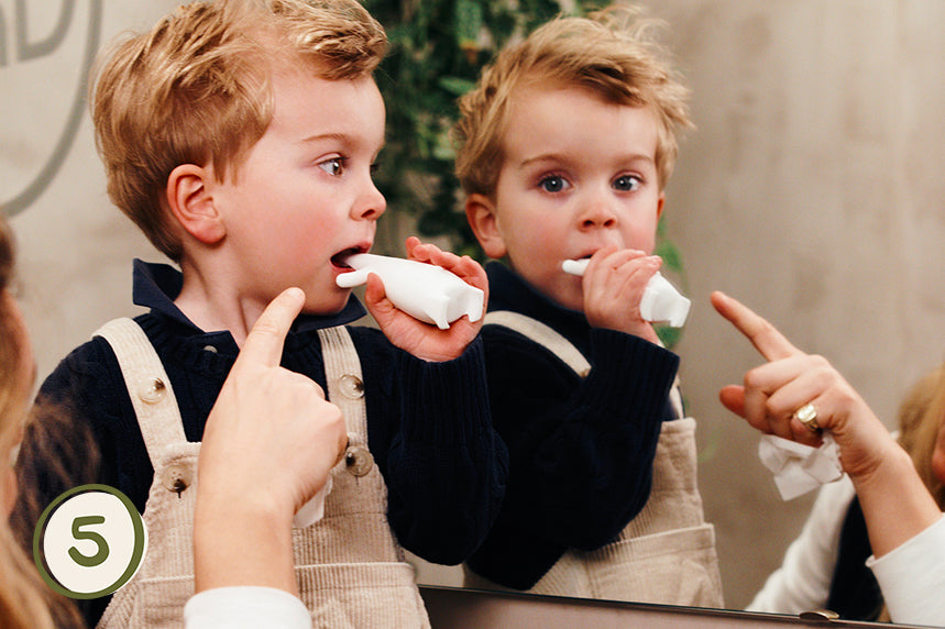 Little Brushies electric toothbrush for babies and children toddler brushing teeth